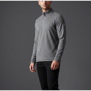 NWT Canada Weather Gear Mens XL Gray Quarter Zip Pullover Long Sleeve Top Shirt